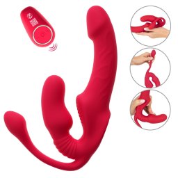 You2Toys Strapless Strap-on Triple Teaser RC Red