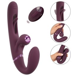 Javida RC Strapless Strap-On With Flicking Tongue Purple