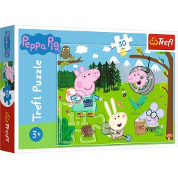 Puzzle Trefl Peppa Pig în drumetie, 30 piese, 3+ ani