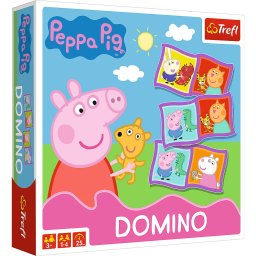 Joc domino Trefl Peppa Pig pentru copii 3+ ani, multicolor