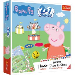 Joc Peppa Pig 2 în 1 Ludo si Serpisori & Scari pentru copii 3+