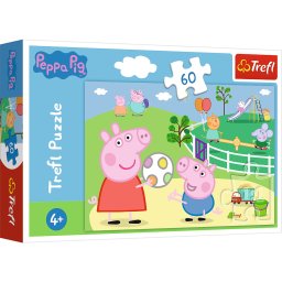 Puzzle Trefl Peppa Pig cu 60 piese, Distractie cu prietenii, 4+ ani