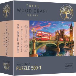 Puzzle din lemn Trefl Londra 500+1 piese, obiective turistice