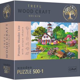 Puzzle din lemn Trefl 500+1 piese, Portul in timpul verii