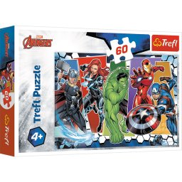 Puzzle Trefl Avengers, 60 piese, Invincibilii, pentru copii 4+
