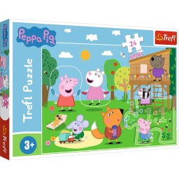 Puzzle Trefl 24 Maxi Peppa Pig, Distractia din Iarba, 3+ ani