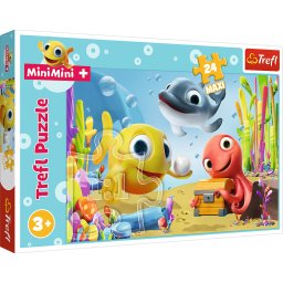 Puzzle Trefl Maxi 24 piese Pestisorii Fericiti pentru copii 3+