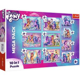 Puzzle Trefl 10 in 1 My Little Pony - Poneii Stralucitori, 4+ ani