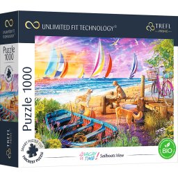 Puzzle Trefl Prime UFT 1000 piese Barci pe mare, carton gros