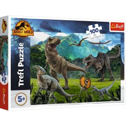 Puzzle Trefl 100 piese Jurassic World - Lumea Dinozaurilor, 5+ ani