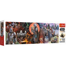 Puzzle Trefl 1000 piese Panorama Star Wars: Aventurile Mandalorianului