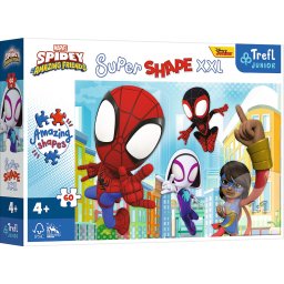 Puzzle Trefl Super Shape XXL cu 60 piese mari Spidey, 4+ ani