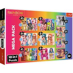 Puzzle Trefl 10 în 1 Rainbow High pentru copii 4+
