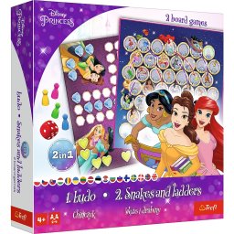 Joc Disney Princess 2 în 1 Ludo si Serpisori si Scari pentru copii