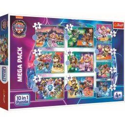 Puzzle Trefl 10 in 1 Patrula Catelusilor - Mega Pack pentru copii 4+