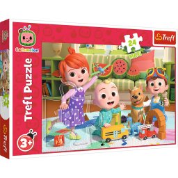 Puzzle Trefl CoComelon 24 piese maxi, Gata de aventura, 3+ ani