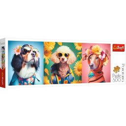 Puzzle Trefl Panorama 500 piese cu catei, Saptamana Modei