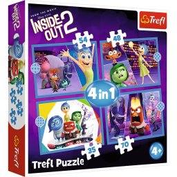 Puzzle Trefl 4 în 1 Disney Inside Out 2 - O lume plina de emotii
