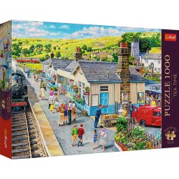 Puzzle Trefl 1000 piese Premium Plus Tea Time - Statia din sat