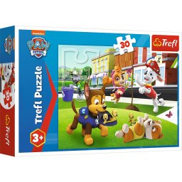 Puzzle Trefl 30 piese Patrula Catelusilor, Catei in actiune, 3+ ani
