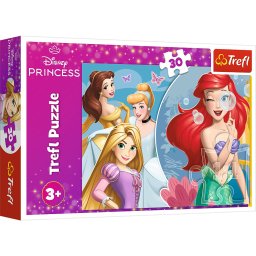 Puzzle Trefl Disney Princess, 30 piese, Printese Fericite, 3+ ani