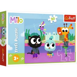 Puzzle Trefl Milo Planeta, 30 piese, pentru copii 3+ ani, multicolor