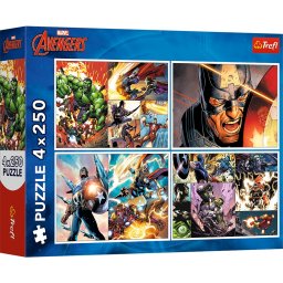 Puzzle Trefl Avengers Marvel 4x250 piese, Zile Eroice