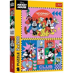 Puzzle Trefl 2x200 piese Disney Mickey Mouse, 7+ ani, multicolor