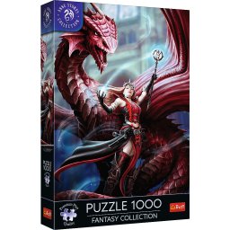 Puzzle Trefl 1000 piese Premium Plus Fantasy Vrajitoarea Scarlet si Dragonul