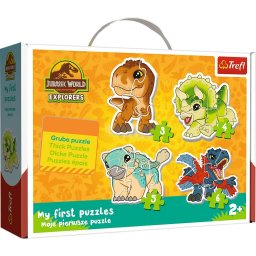 Puzzle copii Trefl Jurassic World Dinozauri draguti, 18 piese, 2+ ani