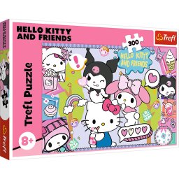 Puzzle Trefl 300 piese Hello Kitty si Prietenii pentru copii 8+ ani
