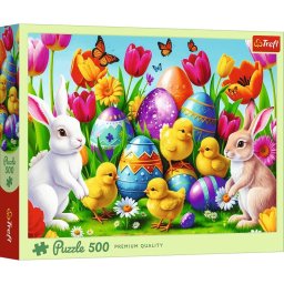 Puzzle Trefl 500 piese Pajistea de Paste, multicolor, 10+ ani