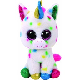 Jucarie de plus Ty Harmonie, unicorn multicolor cu buline, 24 cm
