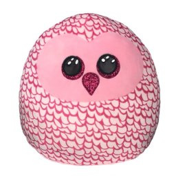 Bufnita de plus TY Squish-a-Boos Pinky, roz, 30 cm