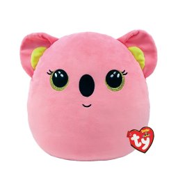 Jucarie de plus TY Squish Beanies Koala Poppy roz, 22 cm