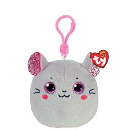Breloc din plus Ty Squishy Beanies Catnip, soricel adorabil 8 cm