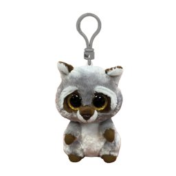 Breloc de plus TY Oakie, raton gri adorabil, 8,5 cm