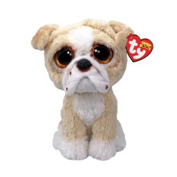 Plus TY Beanie Boos Pooch, catelus Bulldog Englezesc, 15 cm, cafeniu