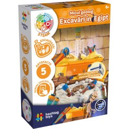 Set educativ Micul Geolog - Excavari în Egipt, 5 artefacte, 6+ ani
