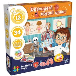 Joc educativ Descopera corpul uman cu 12 activitati interactive, 4+ ani