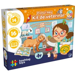 Kit de veterinar pentru copii 4+ cu 16 piese educative