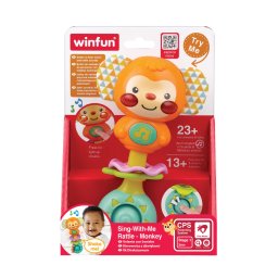 Zornaitoare muzicala Winfun Maimuta interactiva cu lumini si sunete