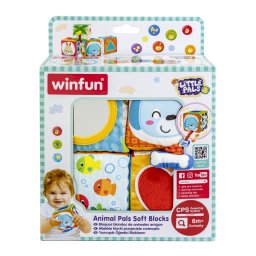 Set 4 cuburi textile stivuibile pentru bebelusi Winfun, 6 luni+