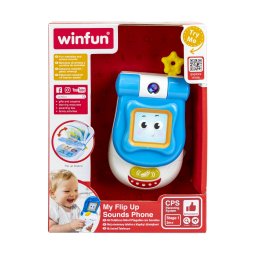 Telefon interactiv cu clapeta si sunete Winfun pentru bebelusi 3 luni+