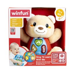 Ursulet interactiv Winfun cu lumini, melodii si invatare pentru bebelusi