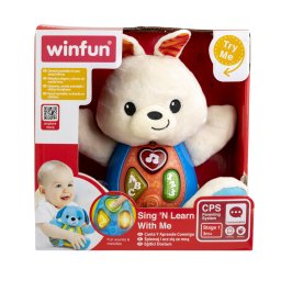 Iepuras interactiv Winfun Bouncy cu lumini, melodii si invatare 3 luni+