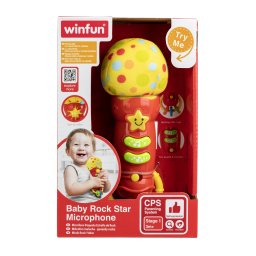 Microfon interactiv pentru bebelusi Winfun cu lumini si sunete