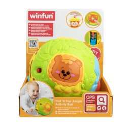 Minge interactiva Winfun cu activitati Jungla, lumini si sunete, 6 luni+