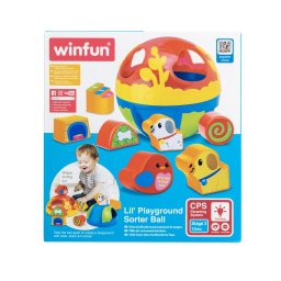 Jucarie de sortat bila Winfun, educativa, cu forme colorate, 12 luni+