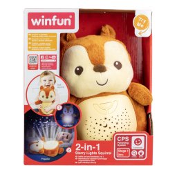 Proiector si lampa de veghe 2 în 1 Winfun Veverita pentru bebelusi